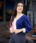 Color Block Contrast Panel Blouse